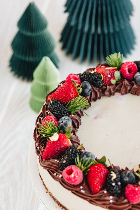 White Forest Christmas Cake - 22cm - Pre order - Available from dec 18th