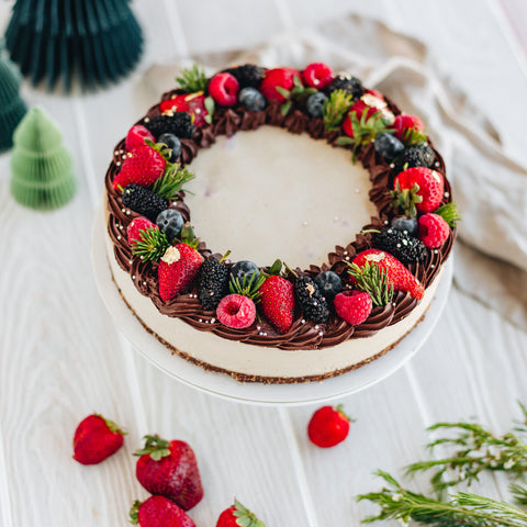 White Forest Christmas Cake - 22cm - Pre order - Available from dec 18th